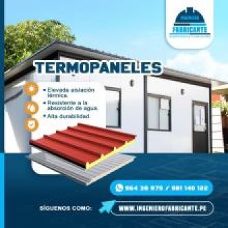 Termopaneles para techo y muro 